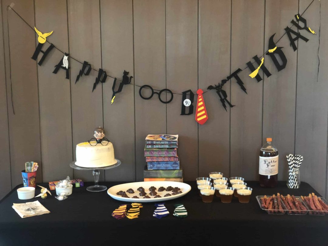 Harry Potter birthday party dessert table