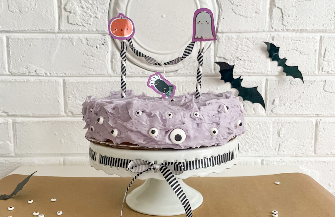 monster eye spooky cake