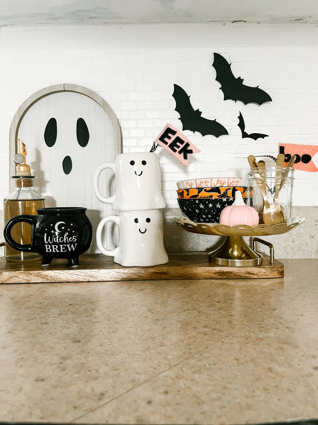 bat and ghost coffee station