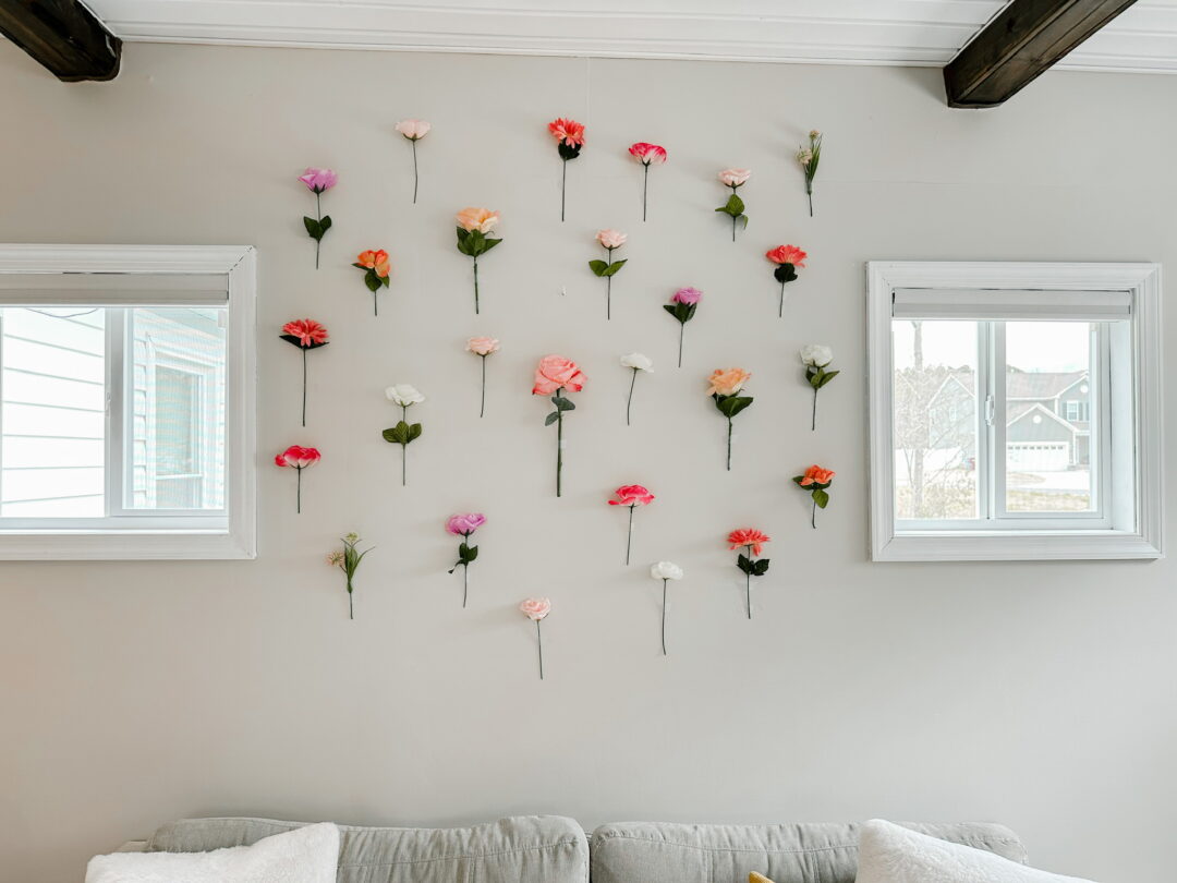 DIY Spring Flower Wall